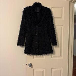 Nasty Gal Black Textured Blazer Dress